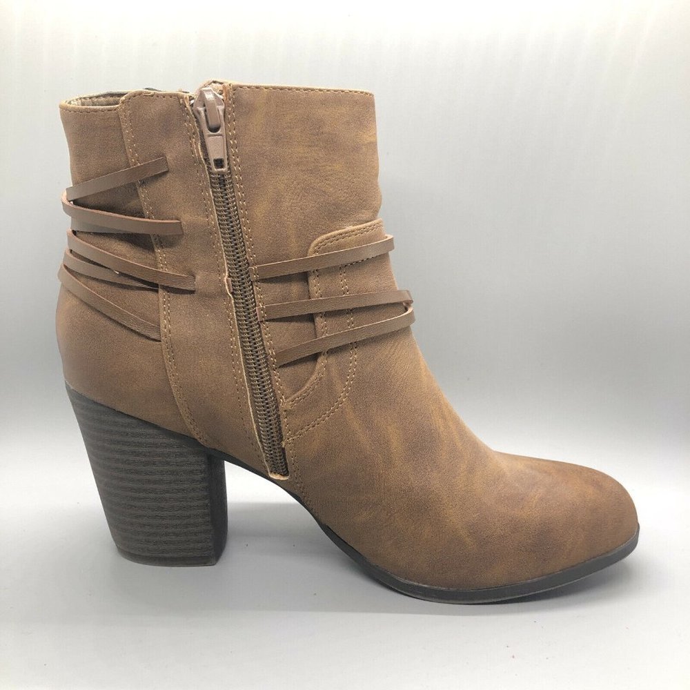 Steve Madden Girl Brown Leather Ankle Boot sz 7